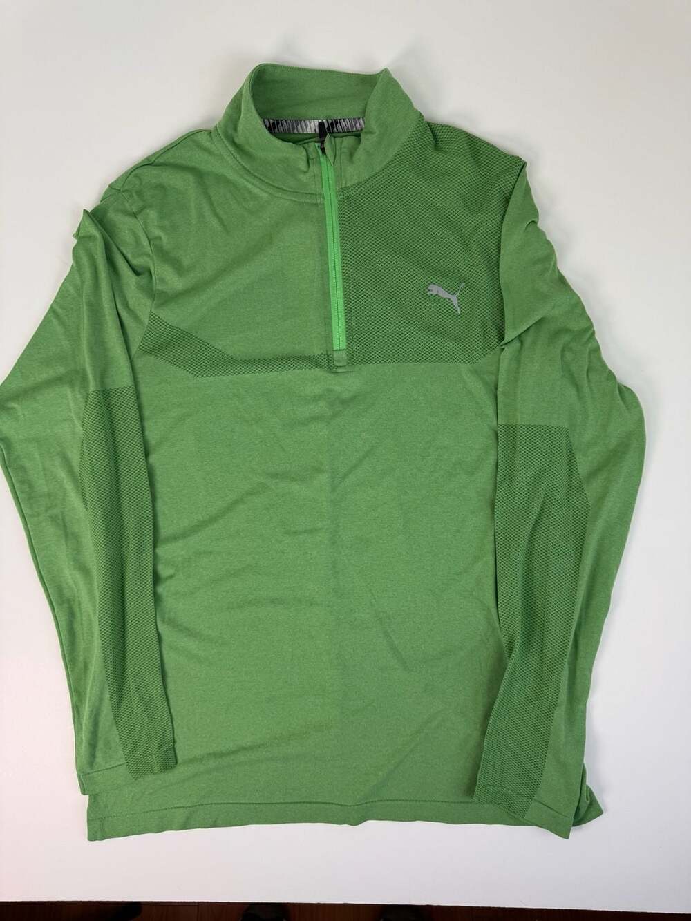 PUMA Golf EVOKNIT 1/4 Zip Pullover in Irish Green